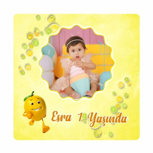 Limon Temalı Doğum Günü Magneti